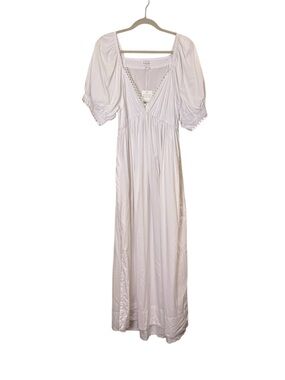 PIYAMA White Maxi Fleur Honeymoon Maxi Sleep Dress Cotton Sz XL